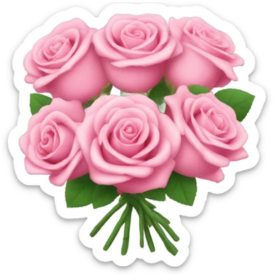 Pink rose bouquet  sticker