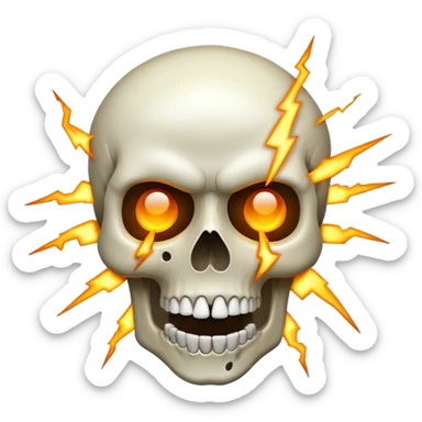 Make a ios shocking skull smoji sticker