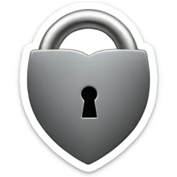 A lock with a heart in the middle and it’s locked  sticker