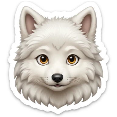 white wolf puppy sticker