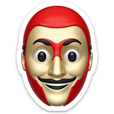 Money Heist mask emoji  sticker