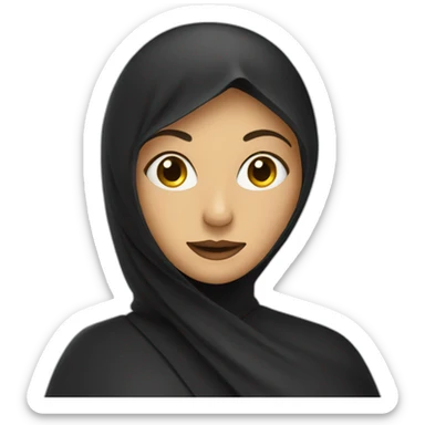 a lady with mask and abaya sticker