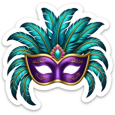 carnival mask sticker