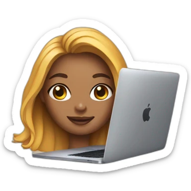 A Instagram creator using MacBook sticker