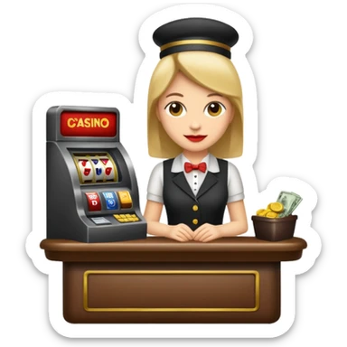 casino cashier sticker
