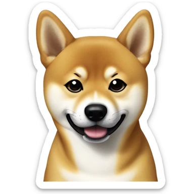 Shiba Inu with a stussy shirt sticker