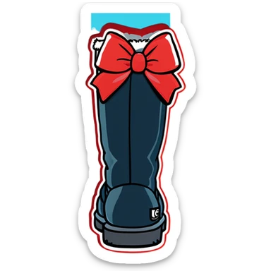Ugg boots with bows on the back sticker