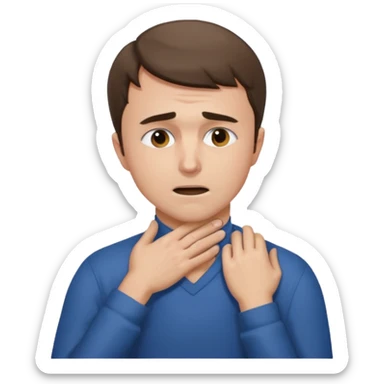 charlie kirk holding his neck with his right hand in pain sticker