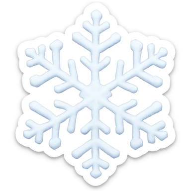 Heart snowflake sticker