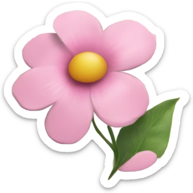 Realistic Open book with light pink flower inside sticker