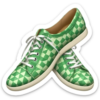 green patterned shoes  sticker
