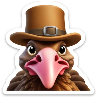Turkey with hat sticker
