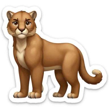 Ground-type-Rock-type Cougar-Fakémon full body sticker