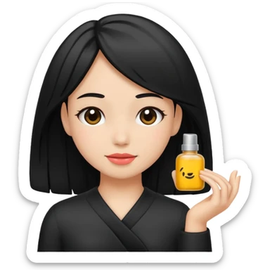 Girl Selfcare Hairblack sticker