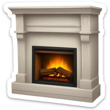 electric fireplace sticker