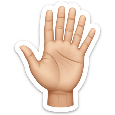 haz una mano que sea así 👇🏽 pero al revés sticker