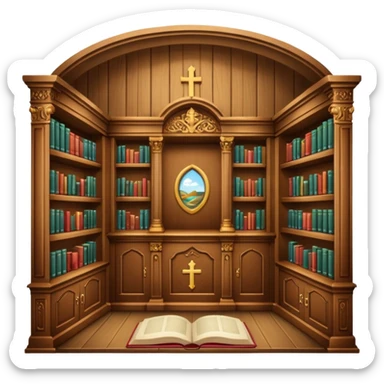 catholic library room sticker