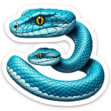 Realistic Blue turquoise Pit Viper sticker