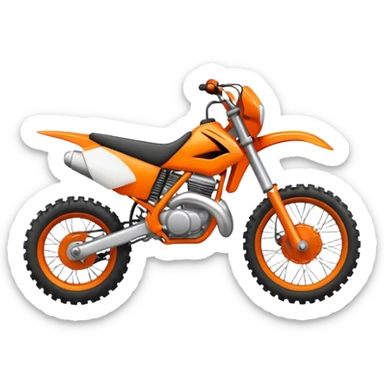 A orange dirt bike  sticker