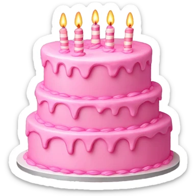 birthday cake pink sticker