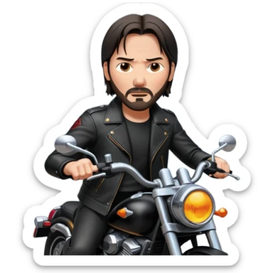 John Wick riding a motorcycle sticker