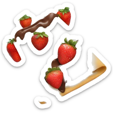 Crape with strawberries and Nutella  sticker