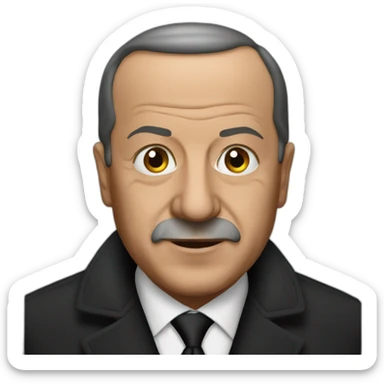 erdogan black sticker