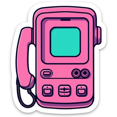 pink gothic phone sticker