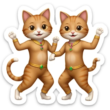 Cats couple salsa dancing  sticker