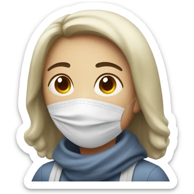 woman sick sticker