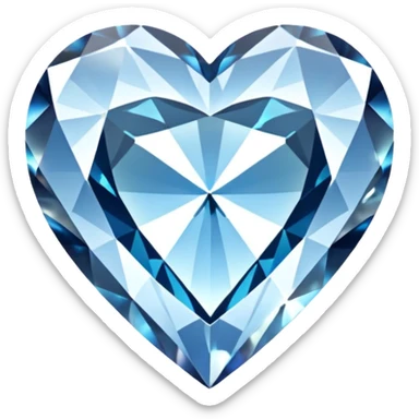 Diamond heart sticker