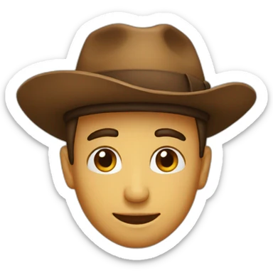 a nice brown hat sticker