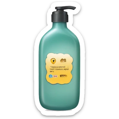 labelled bottle of hair conditioner sticker