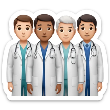 5 doctor staff all men make the differ in age sticker