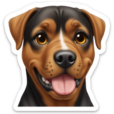 Rottweiler pitbull mix dog sticker