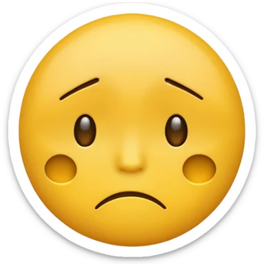 Depressed emoji sticker