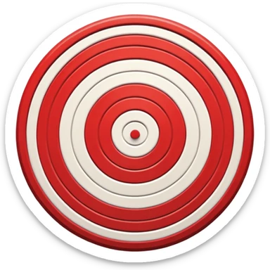 Red-white bullseye target board sticker