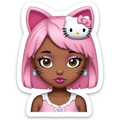  pastel goth chicana hello kitty sticker