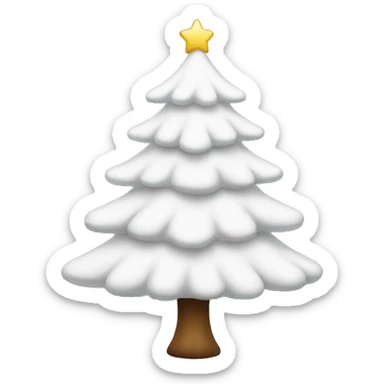 white christmas tree sticker