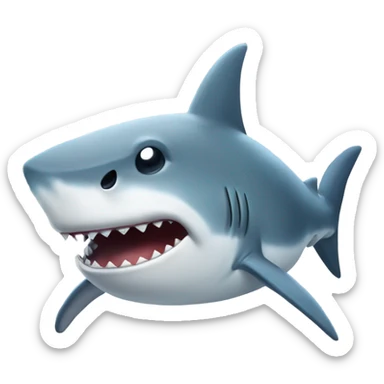 A really sad shark that is also farting sticker