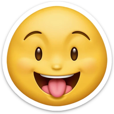 Emoji squinting sticking out tongue  sticker