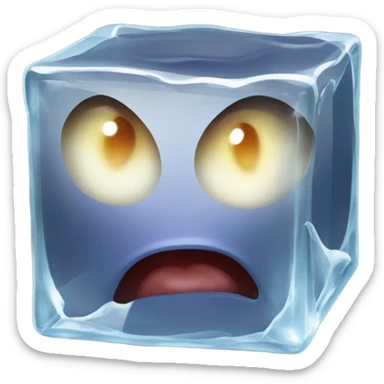 daemon in ice cube sticker