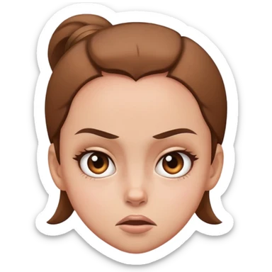 Girl mad big forehead  sticker