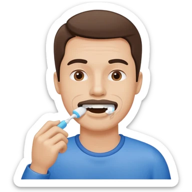 create a hand drawn icon fine line style with a men doing habits sticker