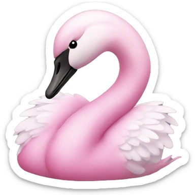 pink swan sticker
