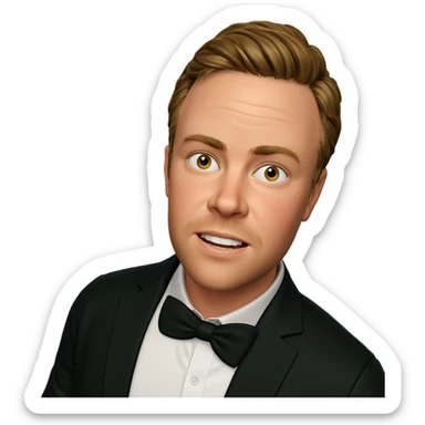 studious boy in white shirt sticker