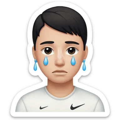 make a crying person i nike tech emoji sticker