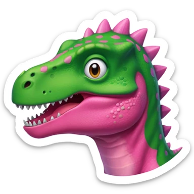 Dinosaurus wearing pink topp sticker