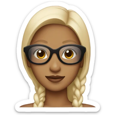 Girl with style wearing sun glasses sticker