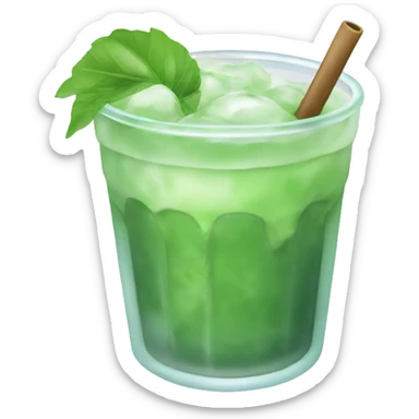 Iced matcha drink sticker